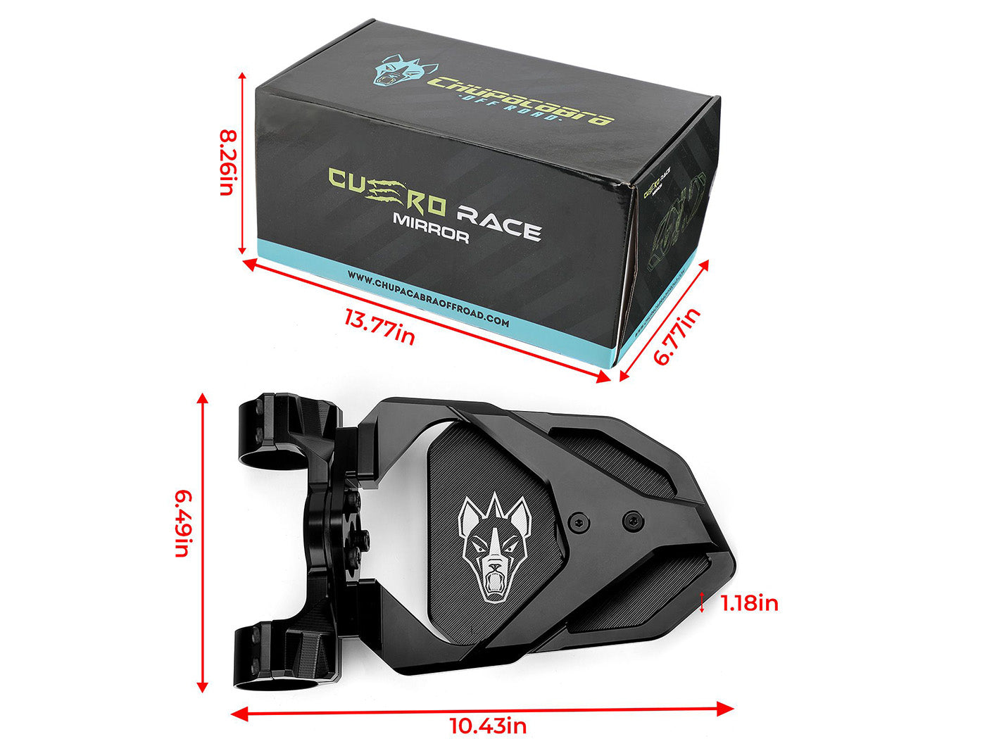 Cuero Race UTV Side Mirror (Set of Two)