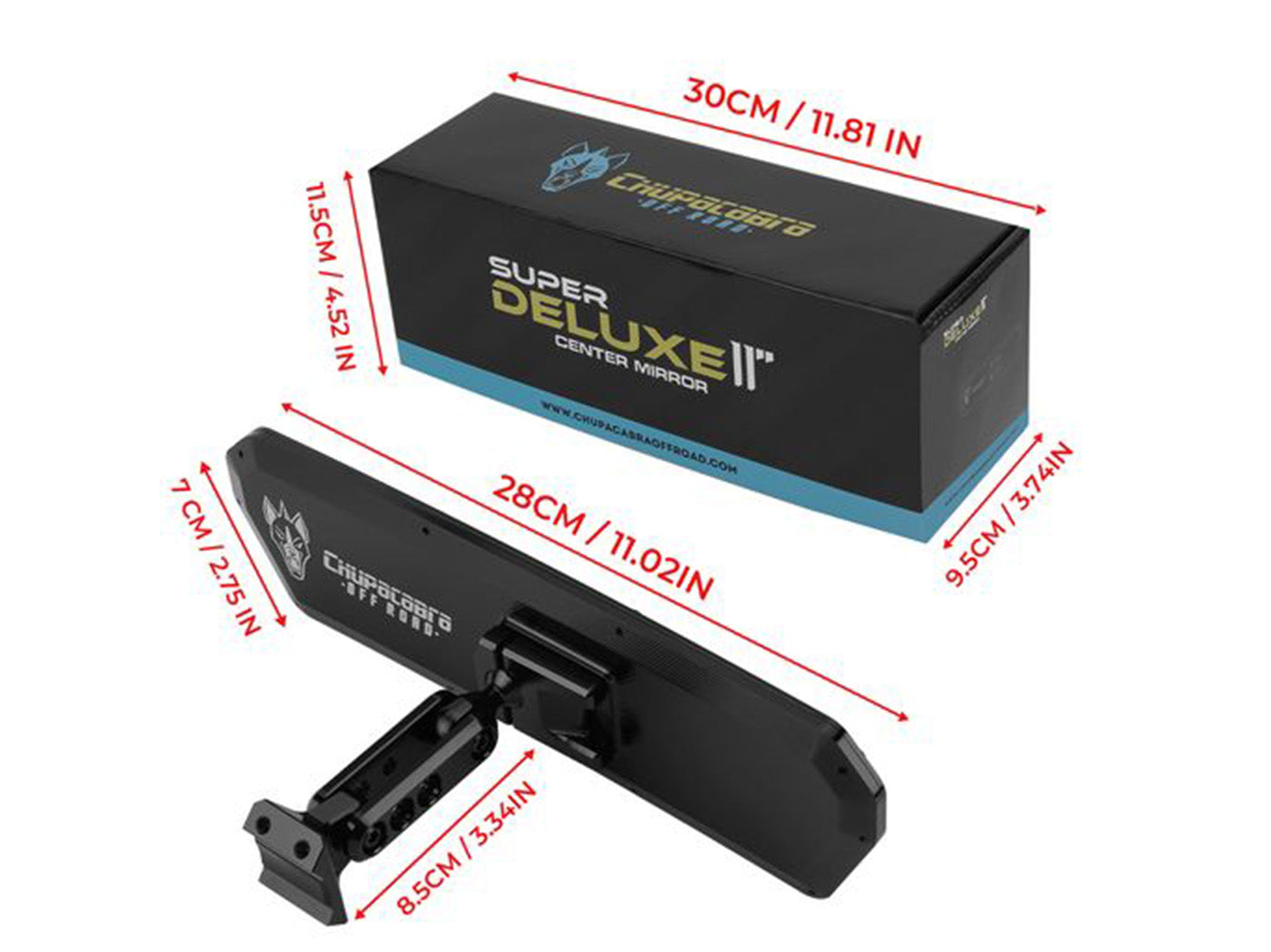Chupacabra Super DELUXE 11" Center Rearview Mirror