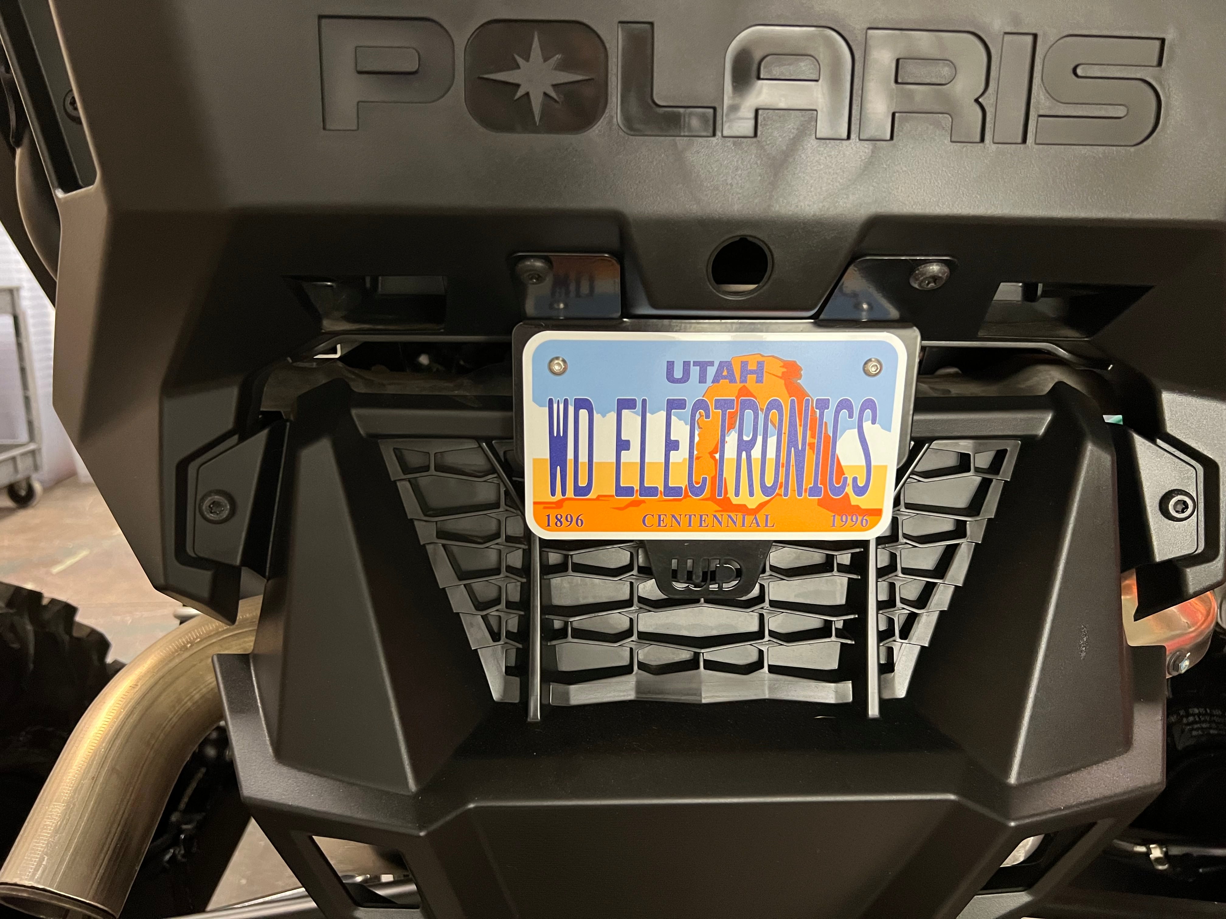 Polaris Pro XP & Turbo R Center Mount License Plate Bracket