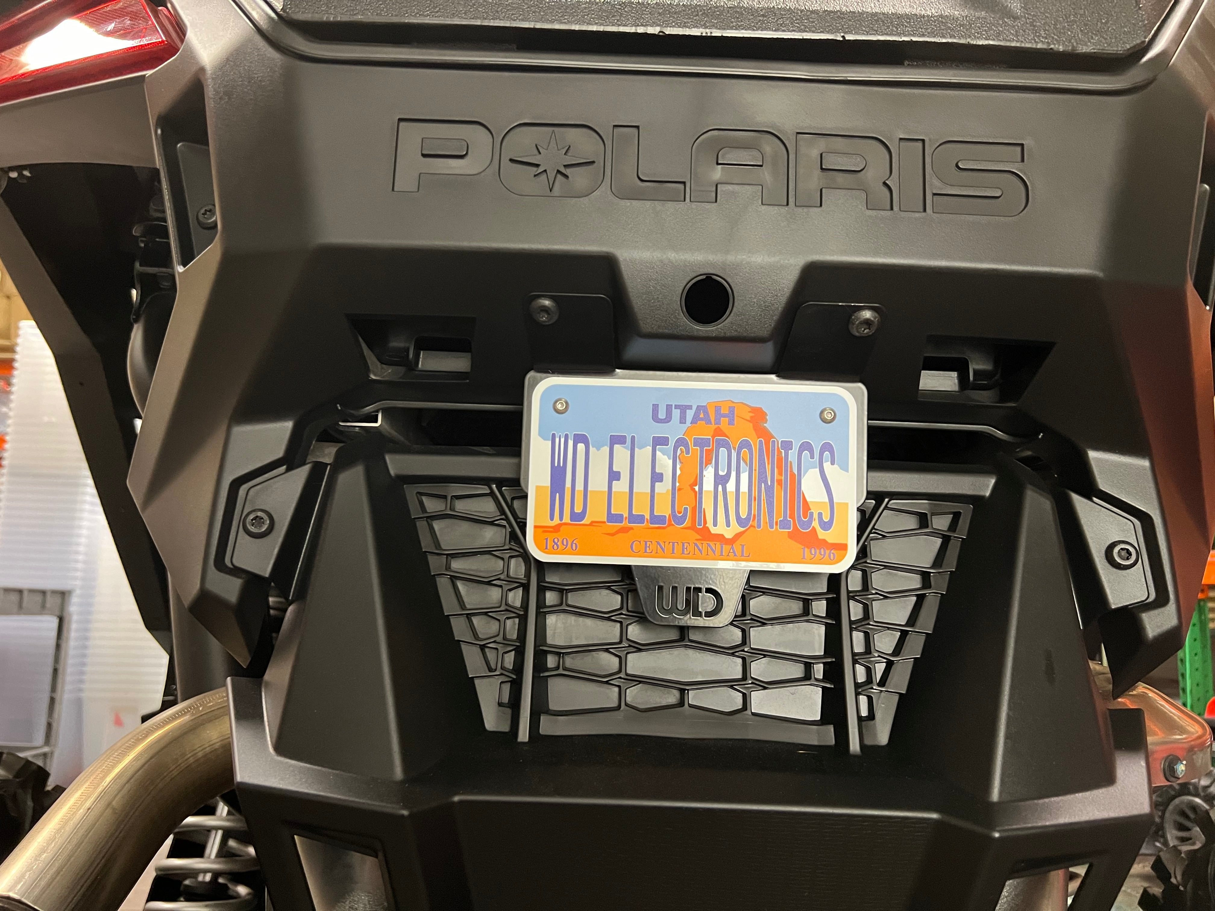 Polaris Pro XP & Turbo R Center Mount License Plate Bracket