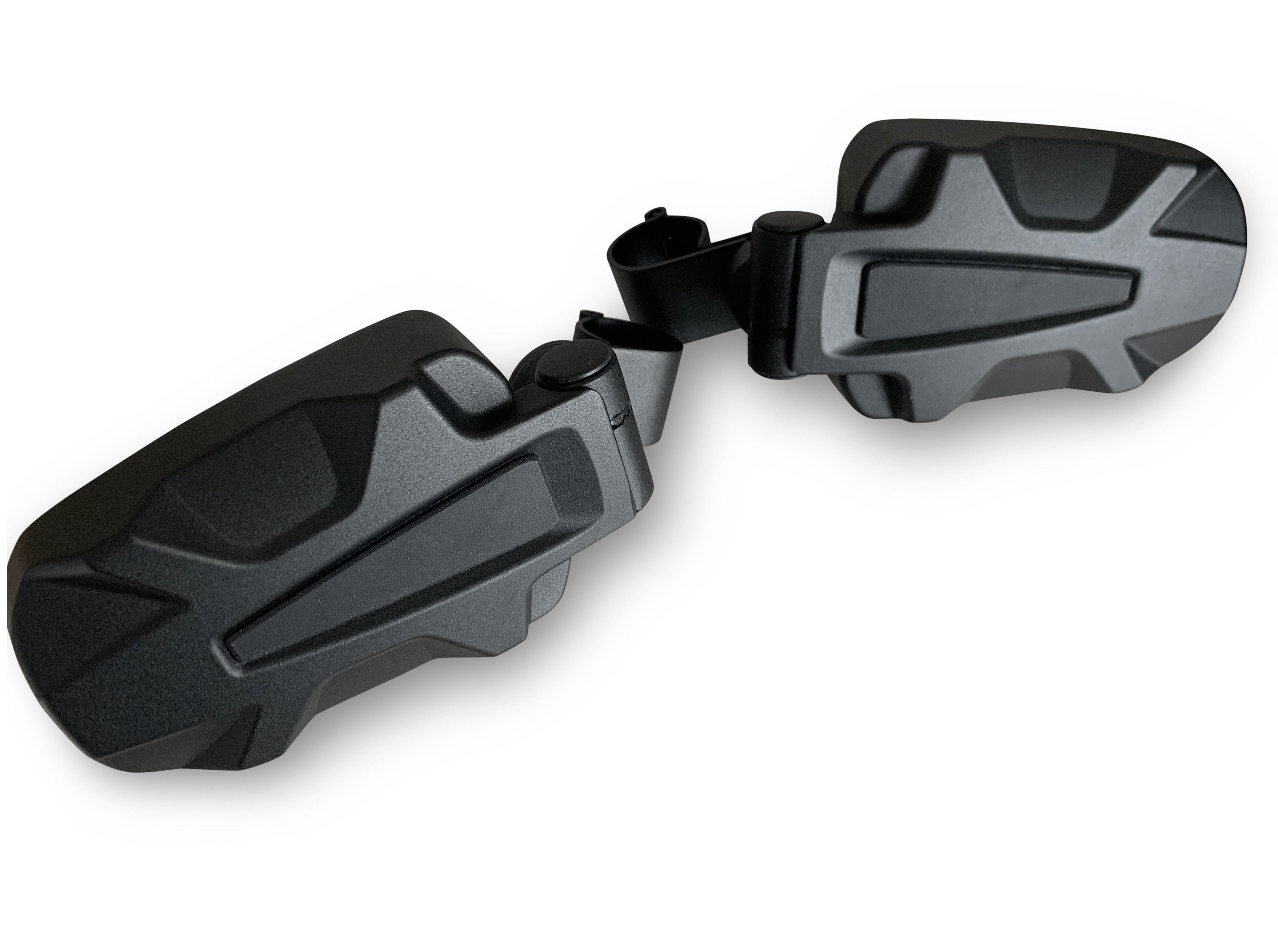 Cast Aluminum Side Mirror Set - 1.75" or 2" Round Tube Clamp