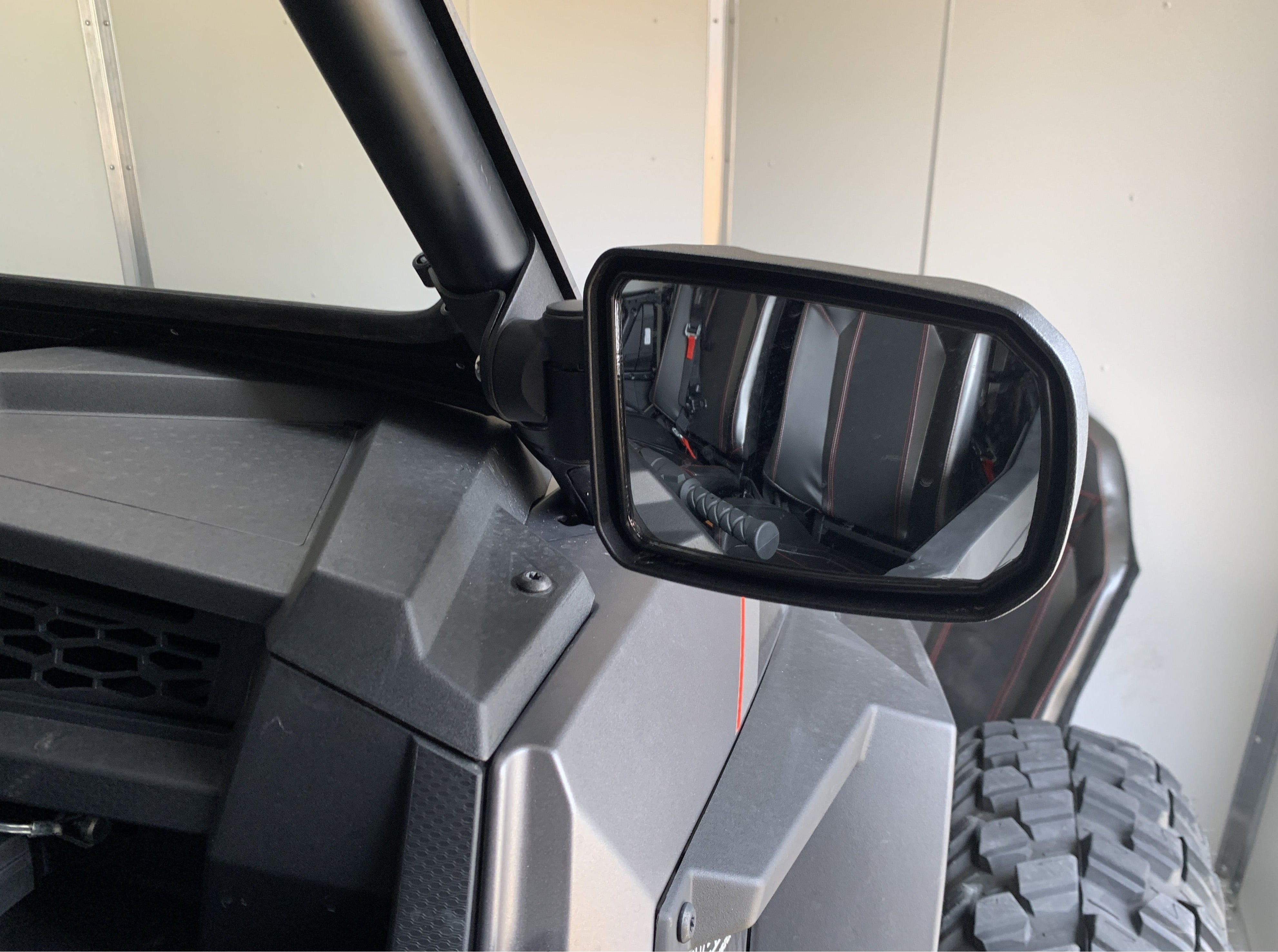 Cast Aluminum Side Mirror Set - 1.75" or 2" Round Tube Clamp