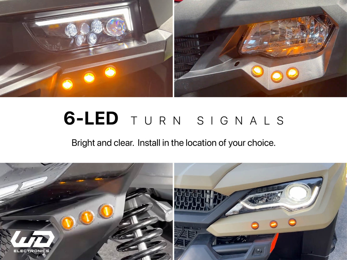 Universal Turn Signal Kit (Integrated Rear) - Signal Pro™ - 6-LED