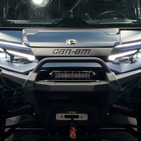 Can-Am Defender HD11 LED light bar kit angled view