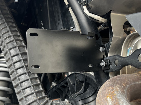 RZR XP 1000 chassis License Plate Bracket Side Mount