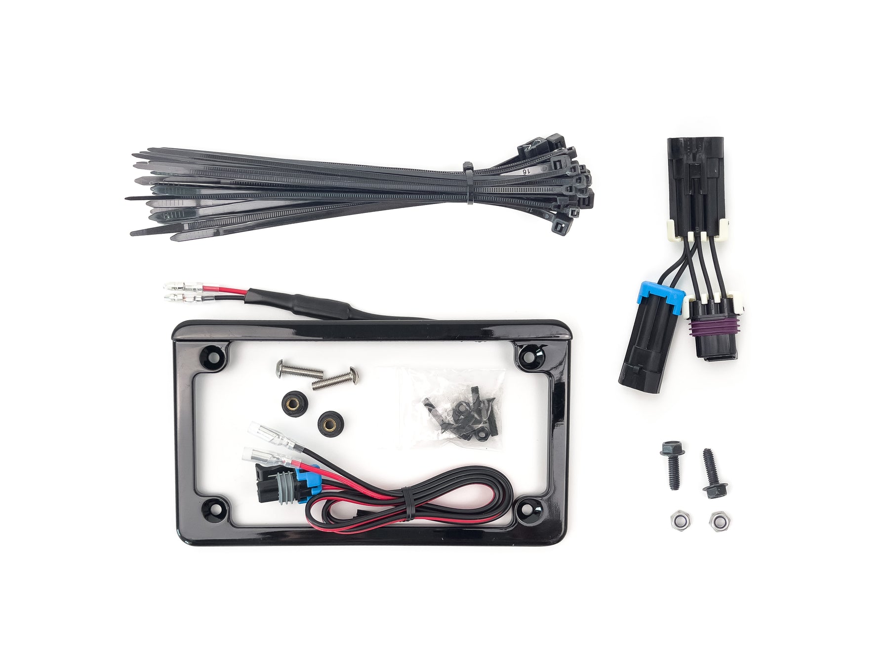 Integrated License Plate Frame Kit with Bracket