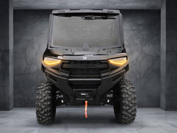 Sequential LED turn signal strips installed on 2018+ Polaris Ranger XP 1000 Non-Northstar front end