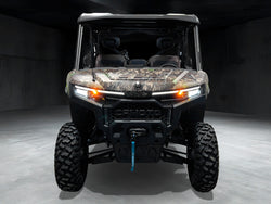 Street-legal kit integrated into the factory headlight housing with OEM-style wiring connectors