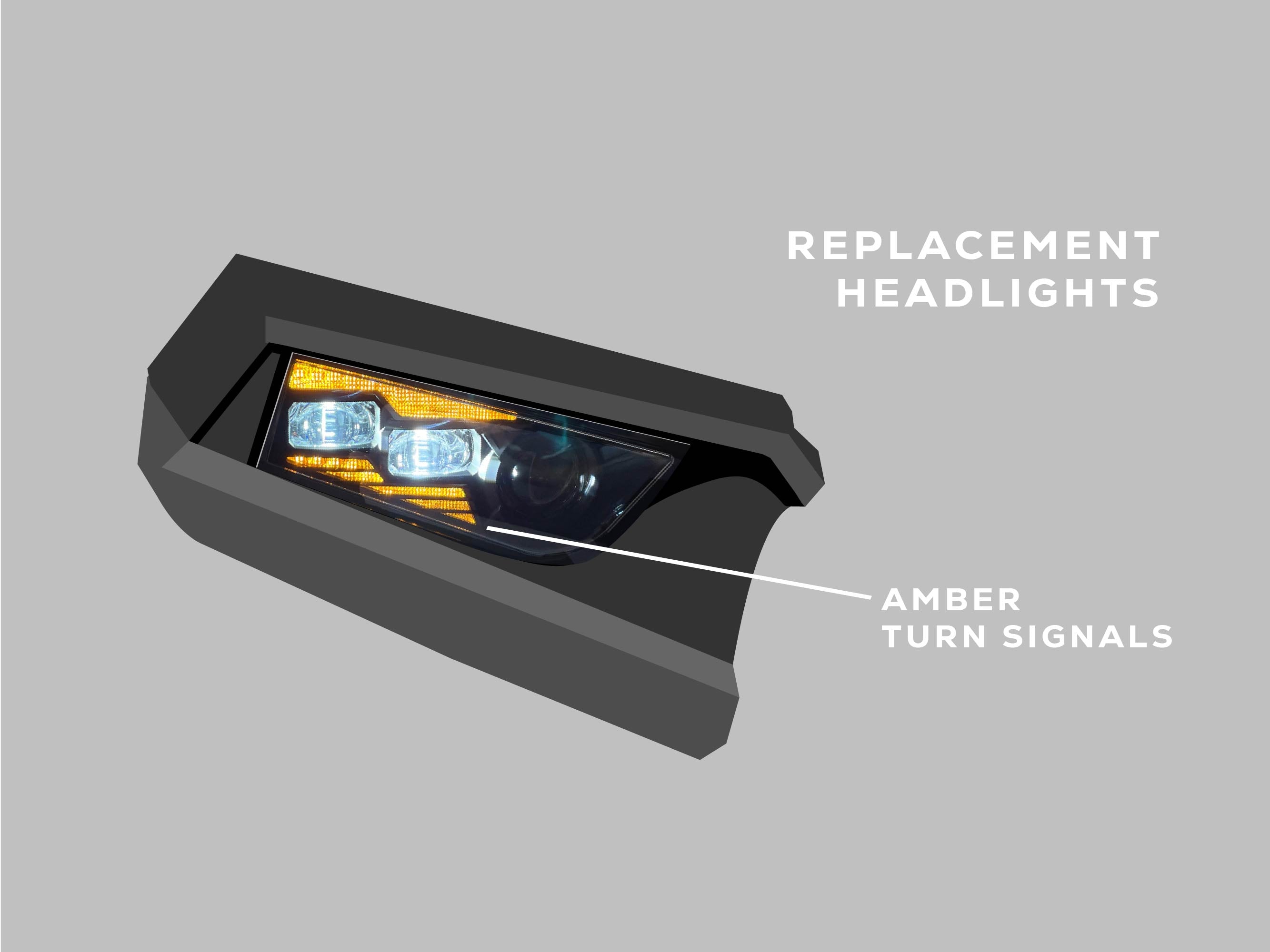 2018+ Polaris General - Replacement Headlights