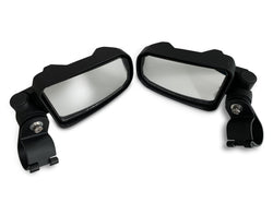 Cast Aluminum Side Mirror Set - 1.75" or 2" Round Tube Clamp