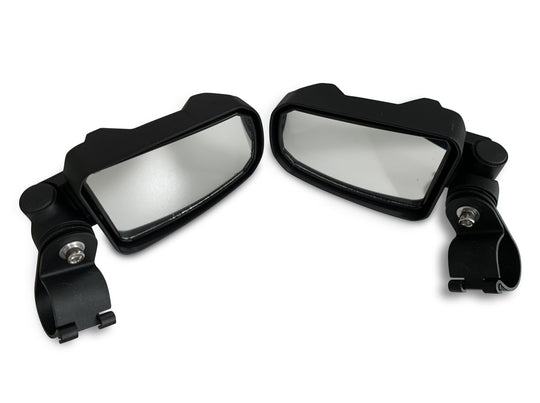 Cast Aluminum Side Mirror Set - 1.75" or 2" Round Tube Clamp