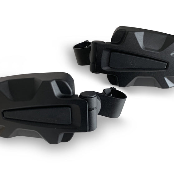 Cast Aluminum Side Mirror Set - 1.75" or 2" Round Tube Clamp