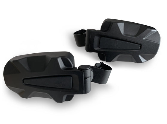 Cast Aluminum Side Mirror Set - 1.75" or 2" Round Tube Clamp